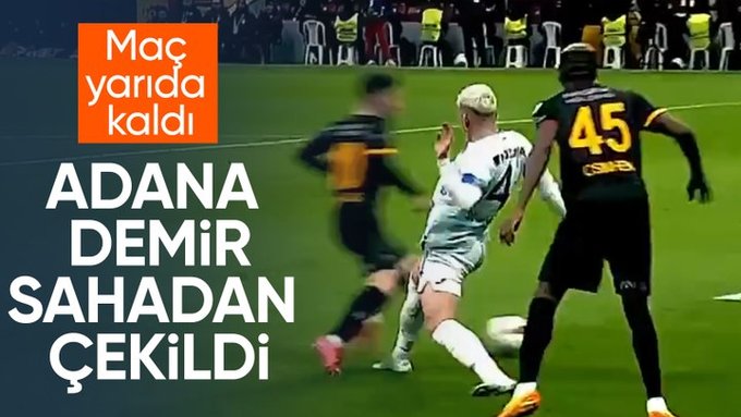 Adana Demirspor, Galatasaray ile oynadığı maçta sahadan çekildi.