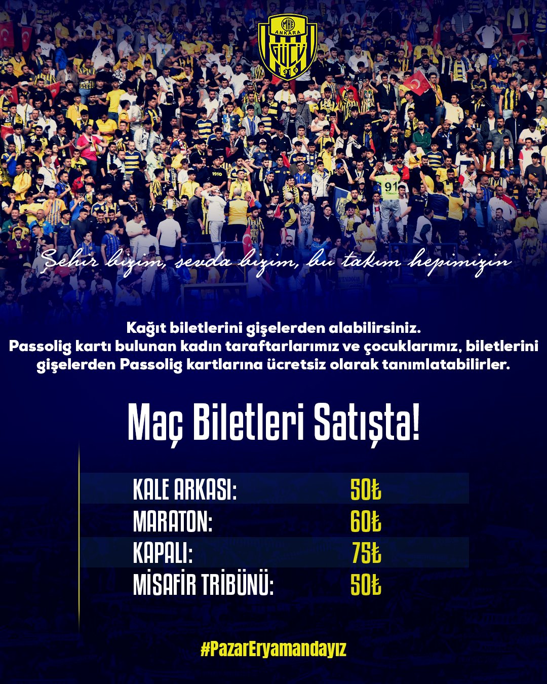 Biletler Satışta Herkes Stada.